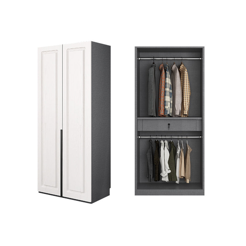 Modern Style Wooden Wardrobe Soft Close Door Wardrobe Closet with Drawer