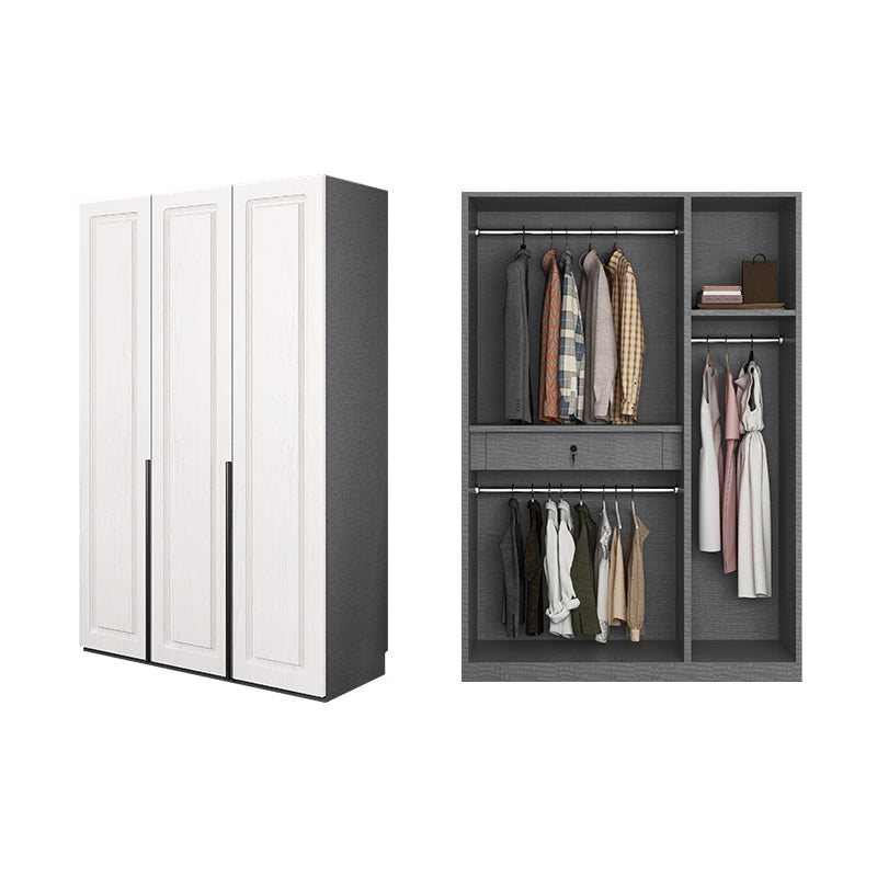 Modern Style Wooden Wardrobe Soft Close Door Wardrobe Closet with Drawer