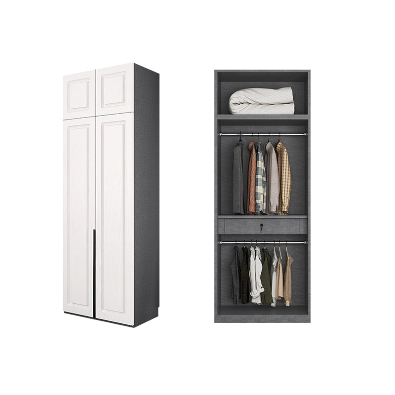 Modern Style Wooden Wardrobe Soft Close Door Wardrobe Closet with Drawer