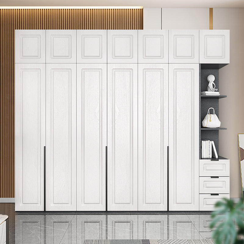 Modern Style Wooden Wardrobe Soft Close Door Wardrobe Closet with Drawer