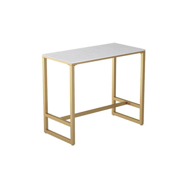 Modern Stone Pub Table Set 1/2/3/5 Pieces Fixed Table Counter Table for Dining Room