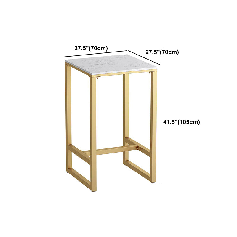Modern Stone Pub Table Set 1/2/3/5 Pieces Fixed Table Counter Table for Dining Room