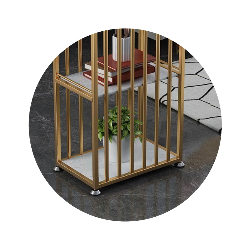 Glam 1/2/3 Pieces Bar Table Set Rectangle Stone Counter Table with Stools for Living Room