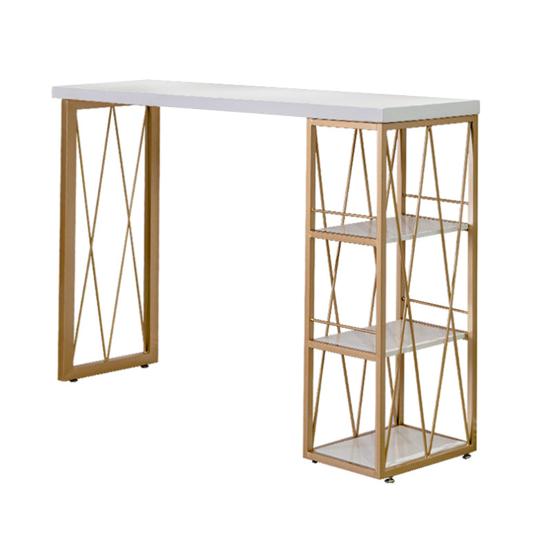 Glam1/2/3 Pieces Bar Table Set Rectangle Counter Table with High Stools for Home