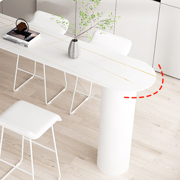 Modern Style 1/2/3/5 Pieces Sintered Stone Pub Table Set Fixed Table Counter Table