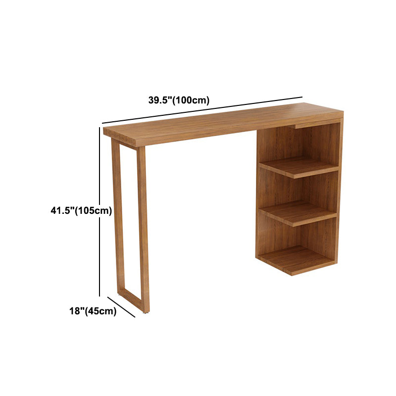 Industrial 1/2/3 Pieces Solid Wood Bar Table Set Fixed Counter Set for Home Use