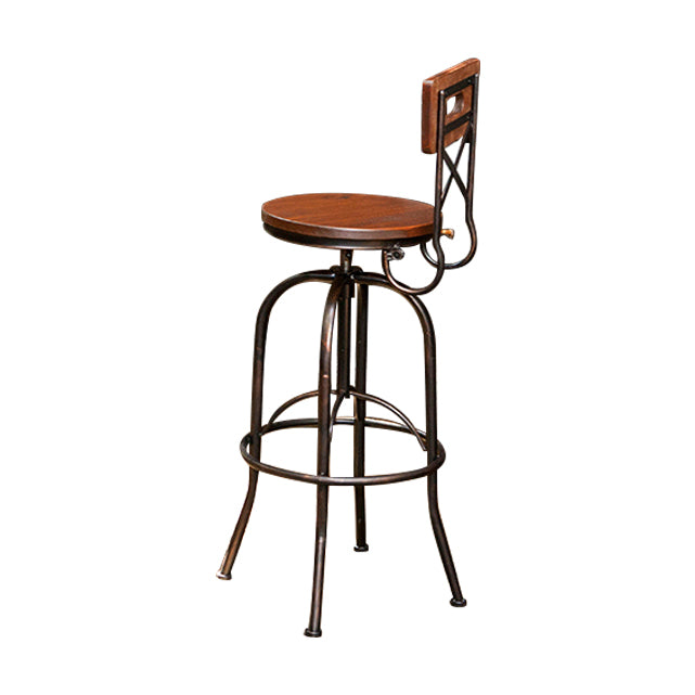 Industrial 1/2/3 Pieces Solid Wood Bar Table Set Adjustable Counter Set for Home Use