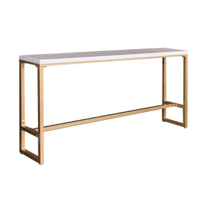 Glam Bar Table Set 1/4 Pieces Rectangle Wood Counter Table with High Stools