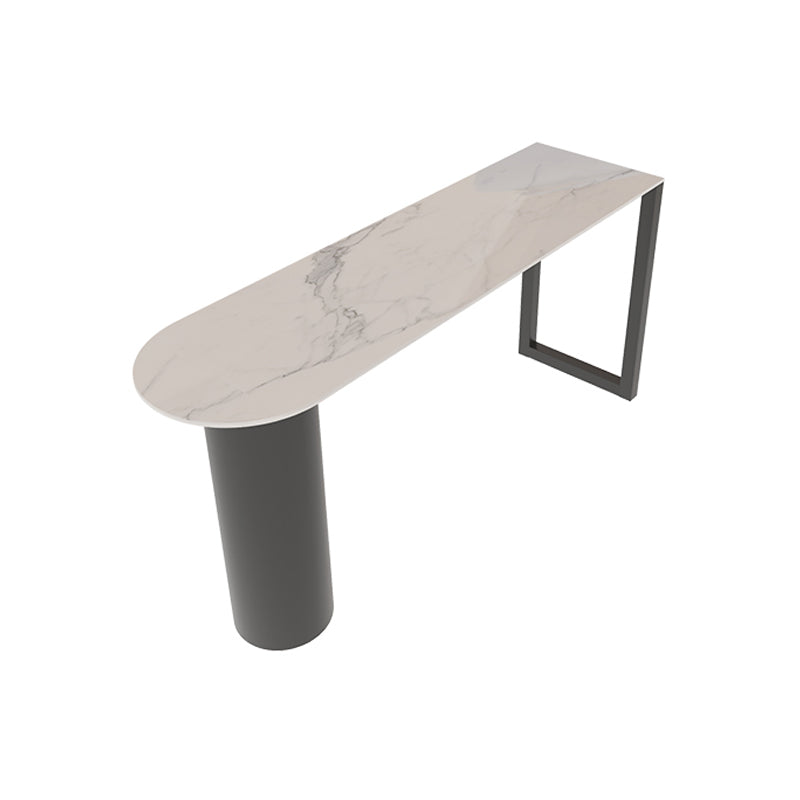 Modern 1/3 Pieces Bar Table Set Stone Counter Table with High Stools for Dining Room