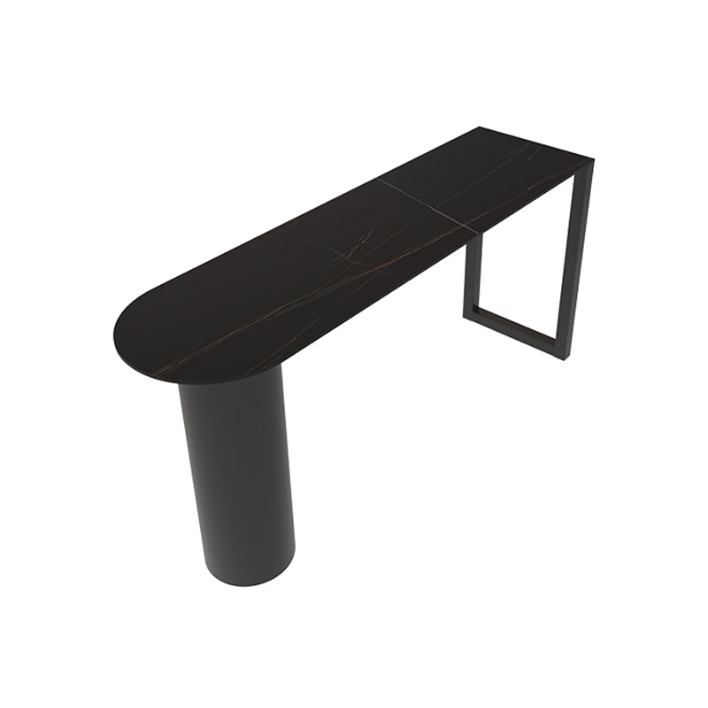 Modern 1/3 Pieces Bar Table Set Stone Counter Table with High Stools for Dining Room