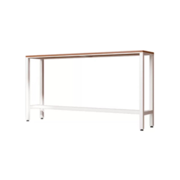 Modern 1/5 Pieces Bar Table Set Rectangle Plastic Wood Counter Table with High Stools