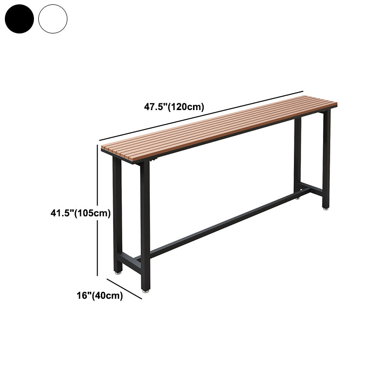 Modern 1/5 Pieces Bar Table Set Rectangle Plastic Wood Counter Table with High Stools