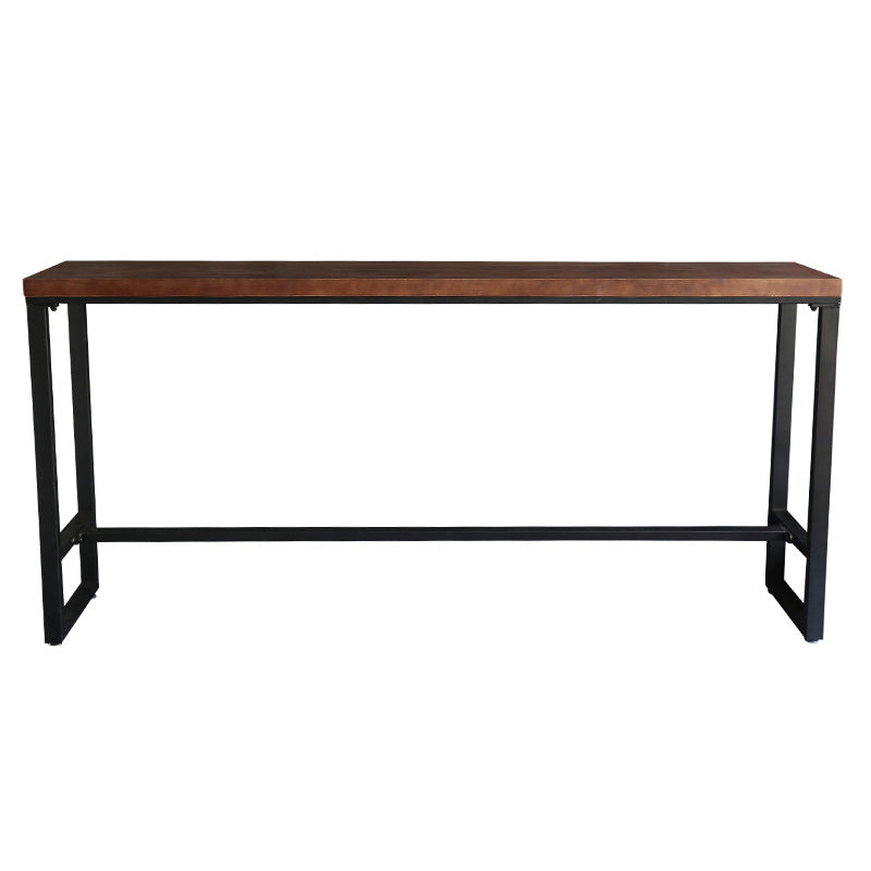 Industrial 1/6 Pieces Bar Table Set Rectangle Pine Wood Counter Table with High Stools