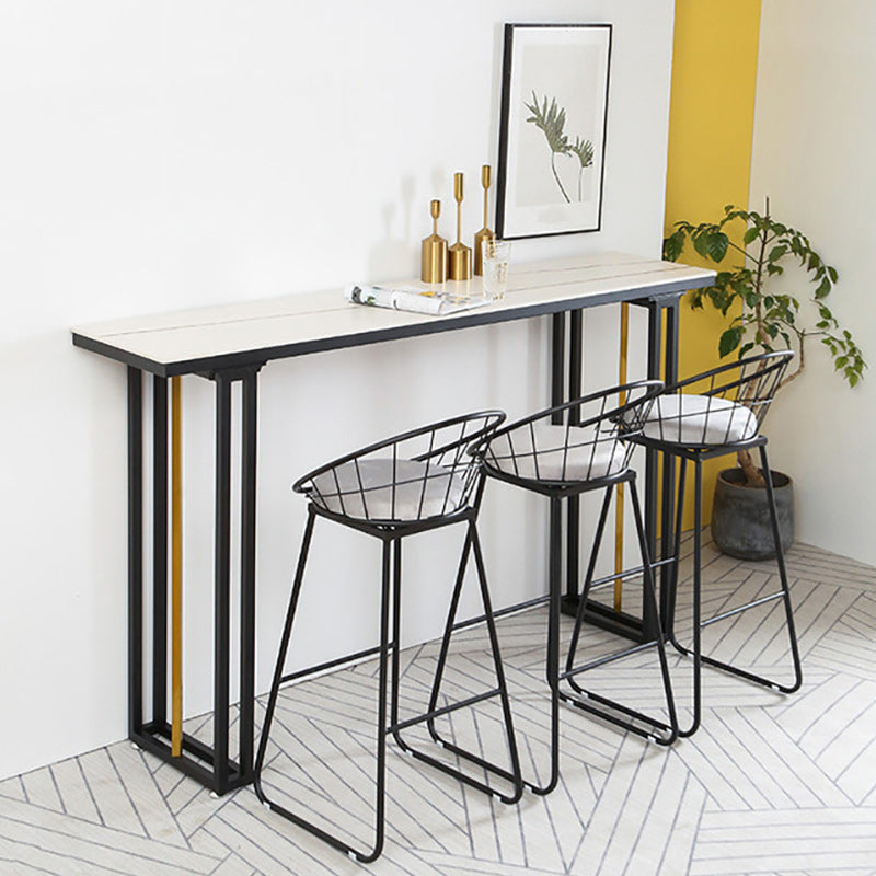 Industrial 1/2/4/7 Pieces Bar Table Set Rectangle Bar Table with High Stools