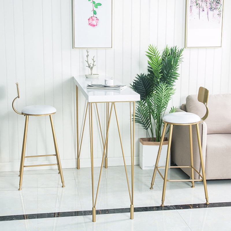 Glam Style 1/2/3 Pieces Bar Table Set Rectangle Bar Table with High Stools