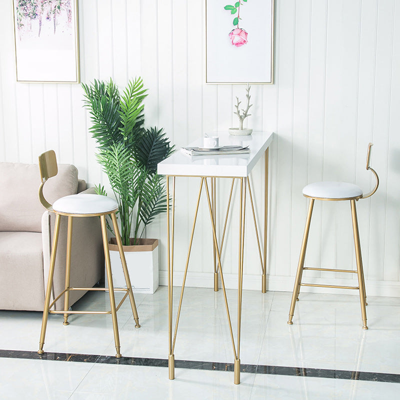 Glam Style 1/2/3 Pieces Bar Table Set Rectangle Bar Table with High Stools