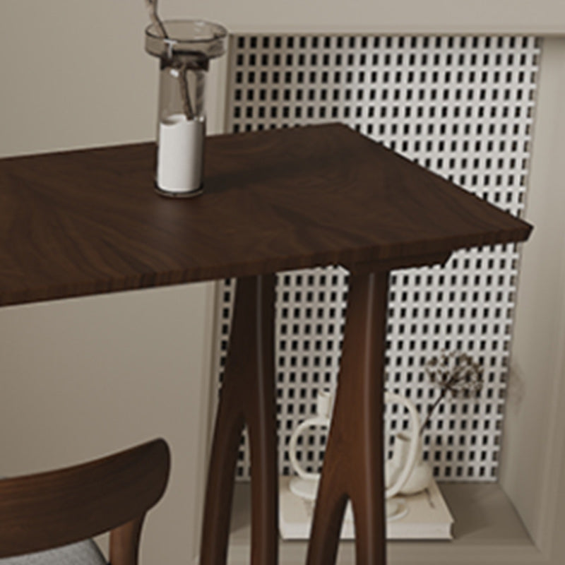 1/3 Pieces Modern Rectangular Pub Table Set Pine Wood Counter Table with High Stools