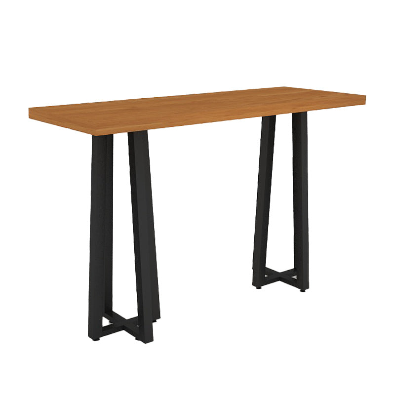 Modern Rectangular Pub Table Set 1/2/3 Pieces Wooden Counter Table with Backless Stools