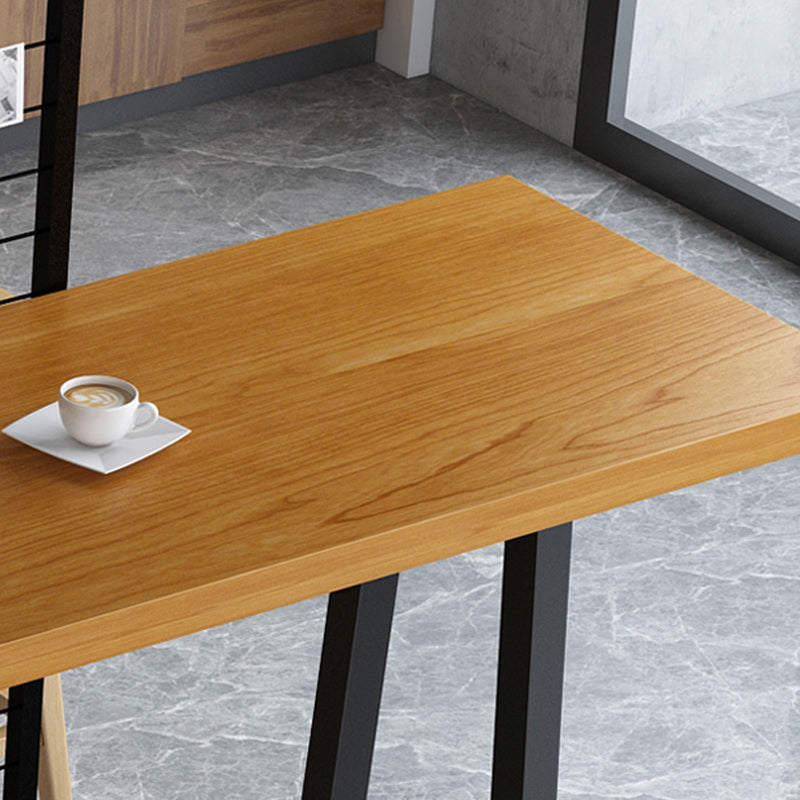 Modern Rectangular Pub Table Set 1/2/3 Pieces Wooden Counter Table with Backless Stools