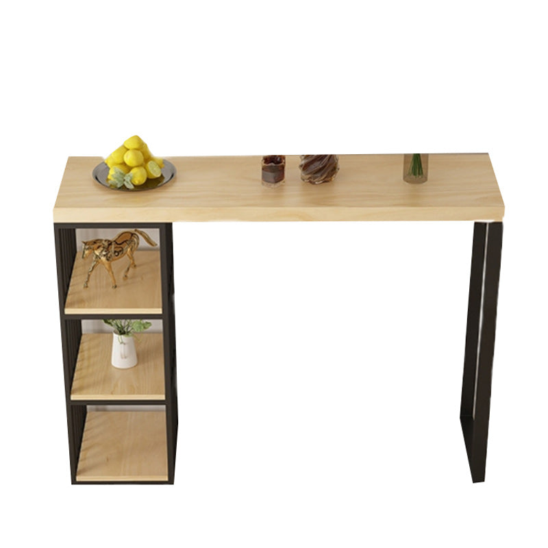 Modern Rectangular Bistro Table Set 1/3 Pieces Wooden Counter Table with High Stools