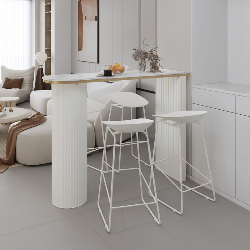 1/2/5 Pieces Modern Pub Table Set Irregular Shape Sintered Stone Top Counter Table Set