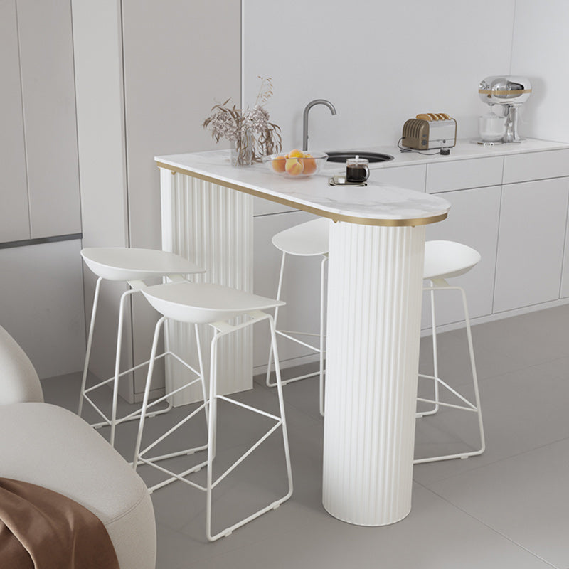 1/2/5 Pieces Modern Pub Table Set Irregular Shape Sintered Stone Top Counter Table Set