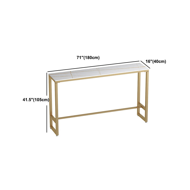 Glam Style 1/2/3 Pieces Sintered Stone Bar Table Set Fixed Table Counter Set