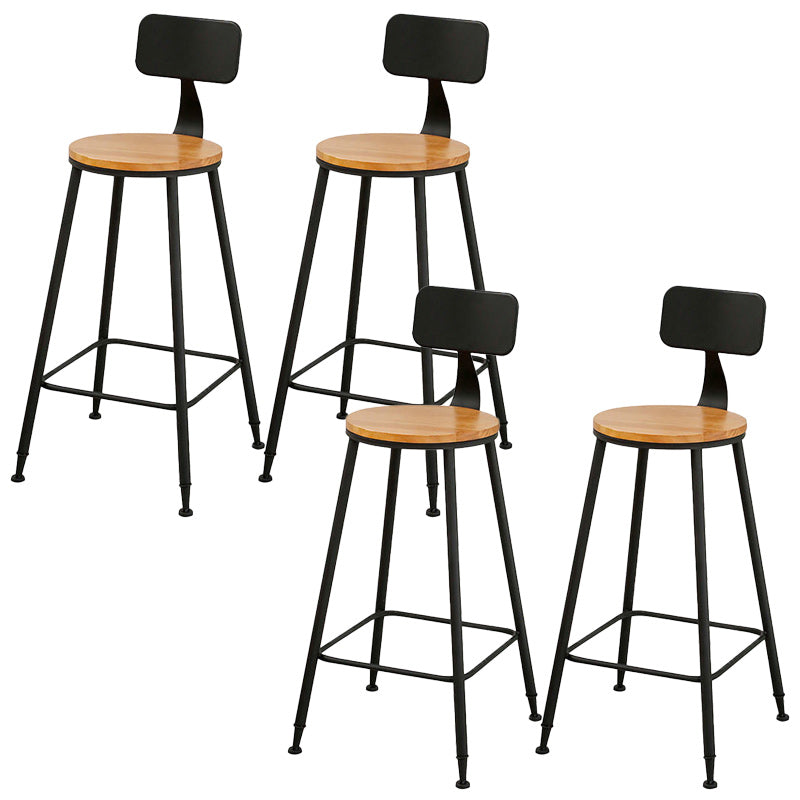 Modern Style Bar Table Set 1/2/5 Pieces Rectangle Bar Table with High Wood Stools