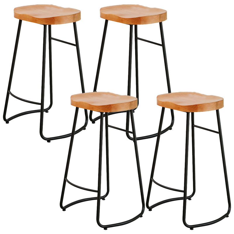 Modern Style Bar Table Set 1/2/5 Pieces Rectangle Bar Table with High Wood Stools