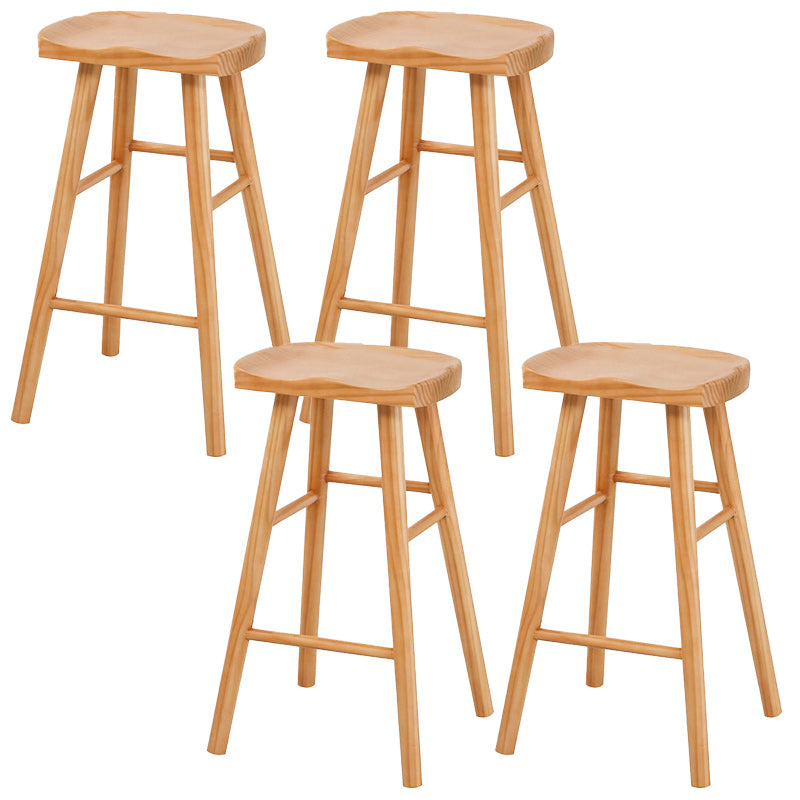 Modern Style Bar Table Set 1/2/5 Pieces Rectangle Bar Table with High Wood Stools