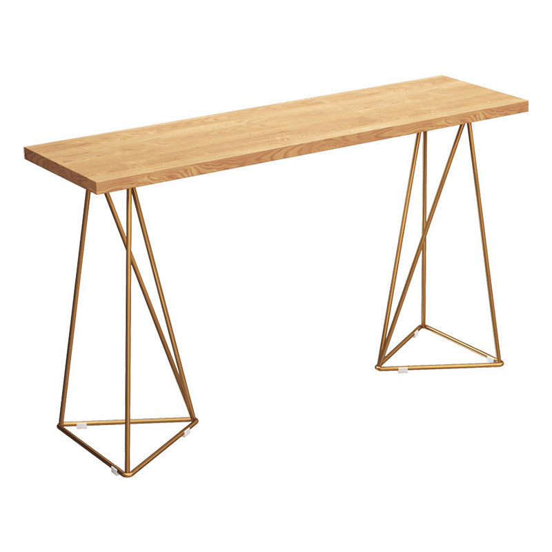 Glam Style 1/2/4 Pieces Bar Table Set Rectangle Bar Table with High Wood Stools for Home