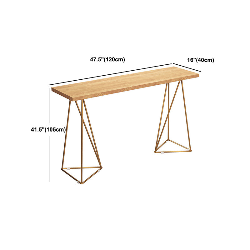 Glam Style 1/2/4 Pieces Bar Table Set Rectangle Bar Table with High Wood Stools for Home