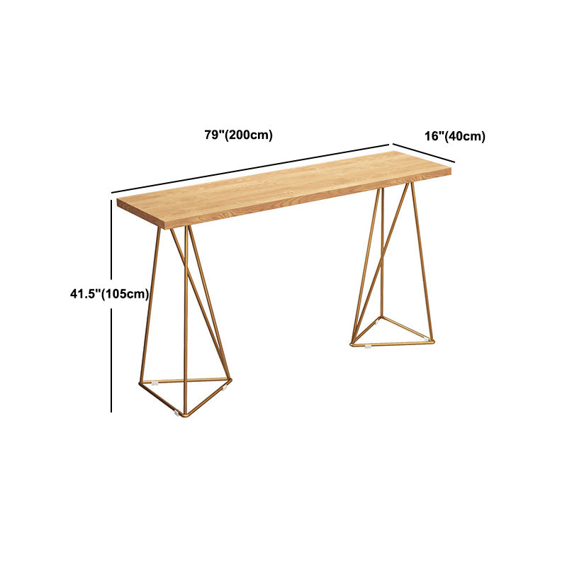 Glam Style 1/2/4 Pieces Bar Table Set Rectangle Bar Table with High Wood Stools for Home