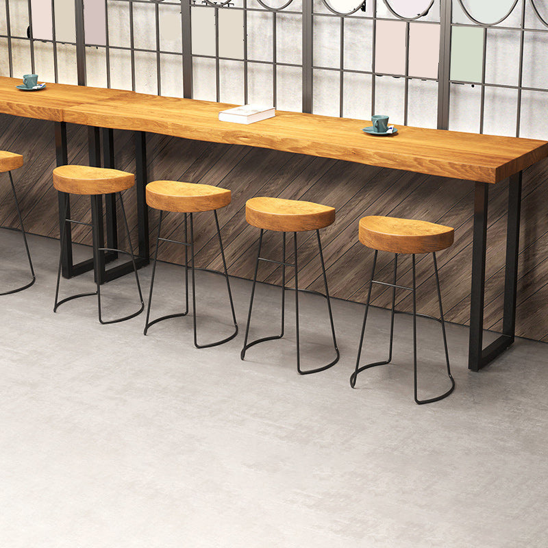 Industrial Style 1/2/5/7 Pieces Bar Table Set Rectangle Bar Table with High Stools