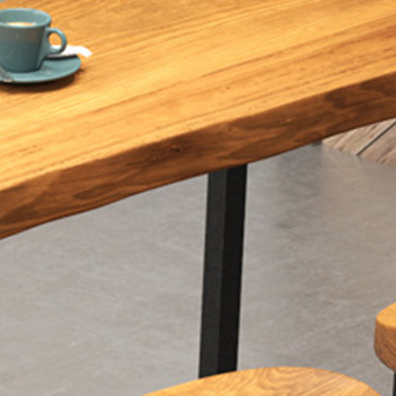 Industrial Style 1/2/5/7 Pieces Bar Table Set Rectangle Bar Table with High Stools