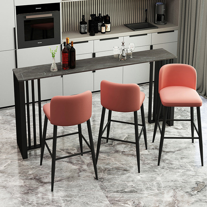 Industrial 1/2/4 Pieces Table and Stool Set Rectangle Indoor Stone Counter Height Set