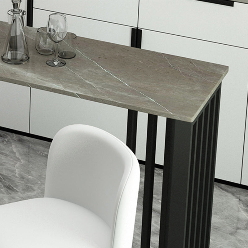 Industrial 1/2/4 Pieces Table and Stool Set Rectangle Indoor Stone Counter Height Set