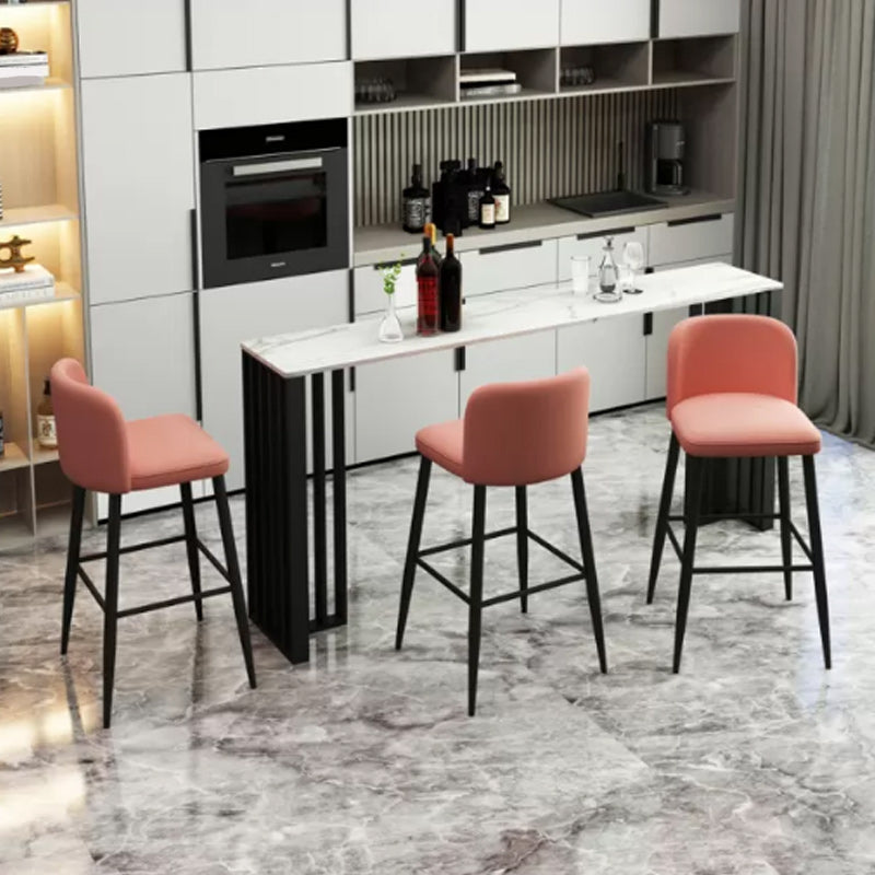 Industrial 1/2/4 Pieces Table and Stool Set Rectangle Indoor Stone Counter Height Set