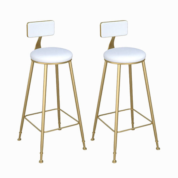 Contemporary 1/2/3 Pieces Bar Table Set Rectangle Stone Bar Table with Metal High Stools