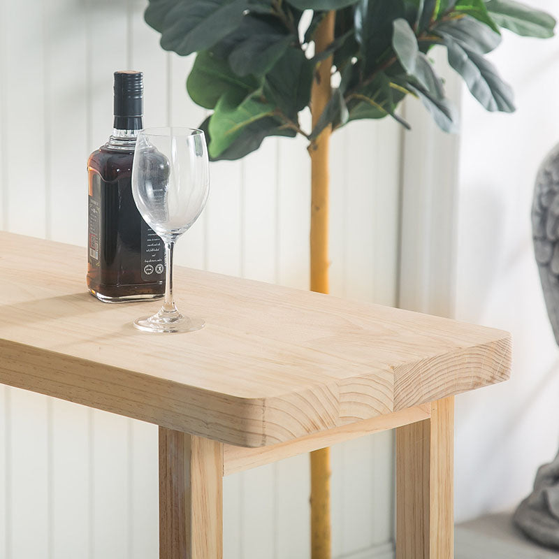 Modern Bar Table Set 1/3 Pieces Rectangle Pine Wood Counter Table for Milk Tea Shop