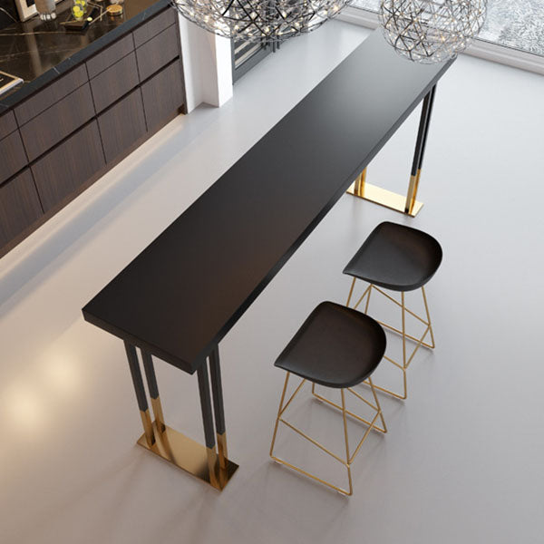 Industrial Style 1/2/3 Pieces Bar Table Set Rectangle Bar Table with High Wood Stools