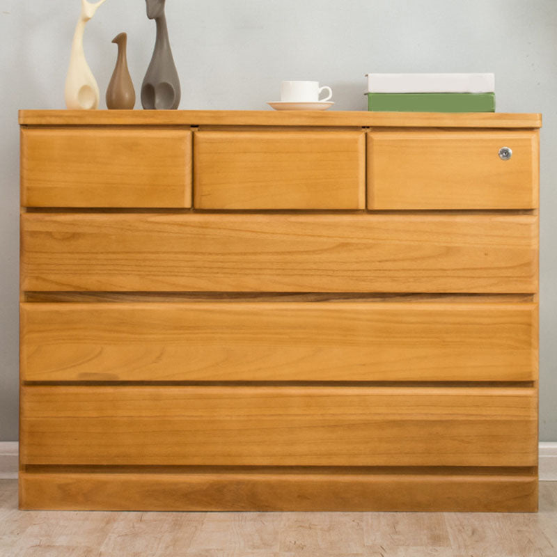 Solid Wood Modern Storage Chest Dresser Vertical Storage Chest Without Mirror