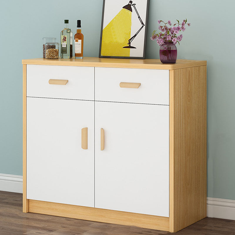 Contemporary Combo Dresser Wooden Bedroom Storage Chest Dresser with Drawers and Doors