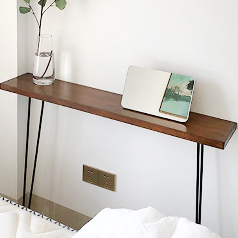 Contemporary Console Table Pine Solid Wood Rectangle Console Table