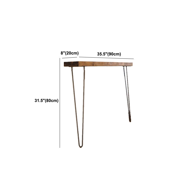 Contemporary Console Table Pine Solid Wood Rectangle Console Table