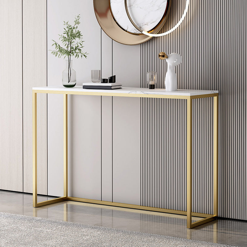 11.8 Inch Wide Console Table Rectangle Metal Contemporary End Table