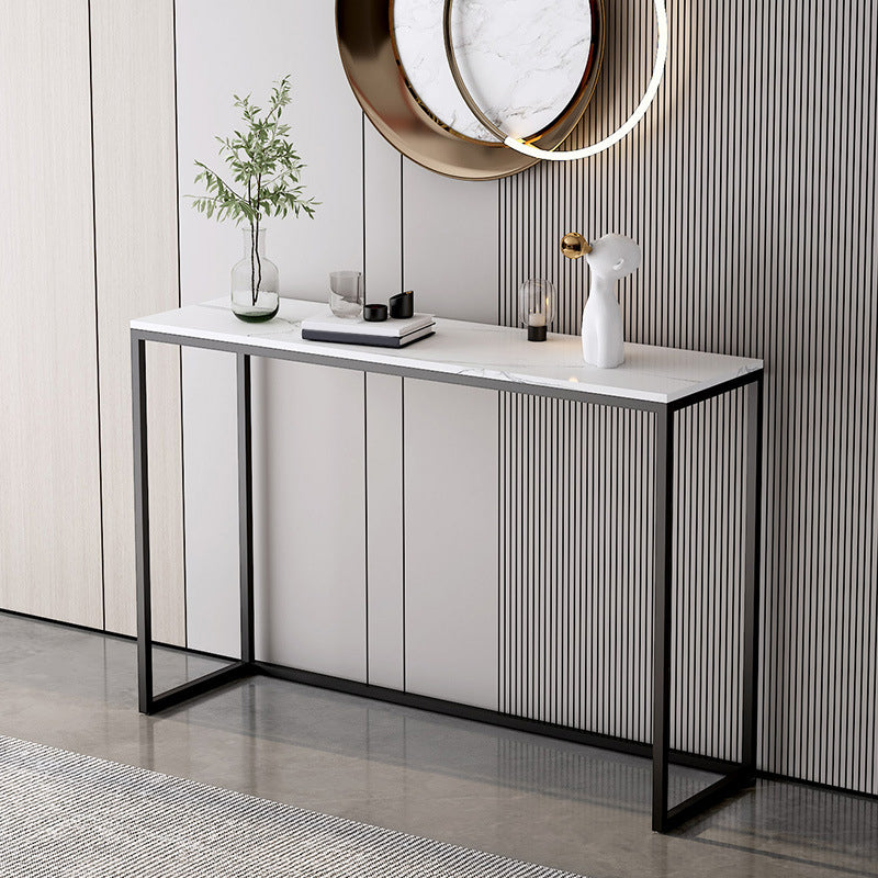 11.8 Inch Wide Console Table Rectangle Metal Contemporary End Table
