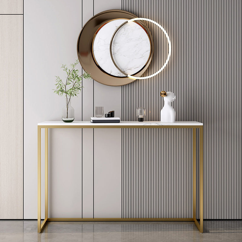 11.8 Inch Wide Console Table Rectangle Metal Contemporary End Table