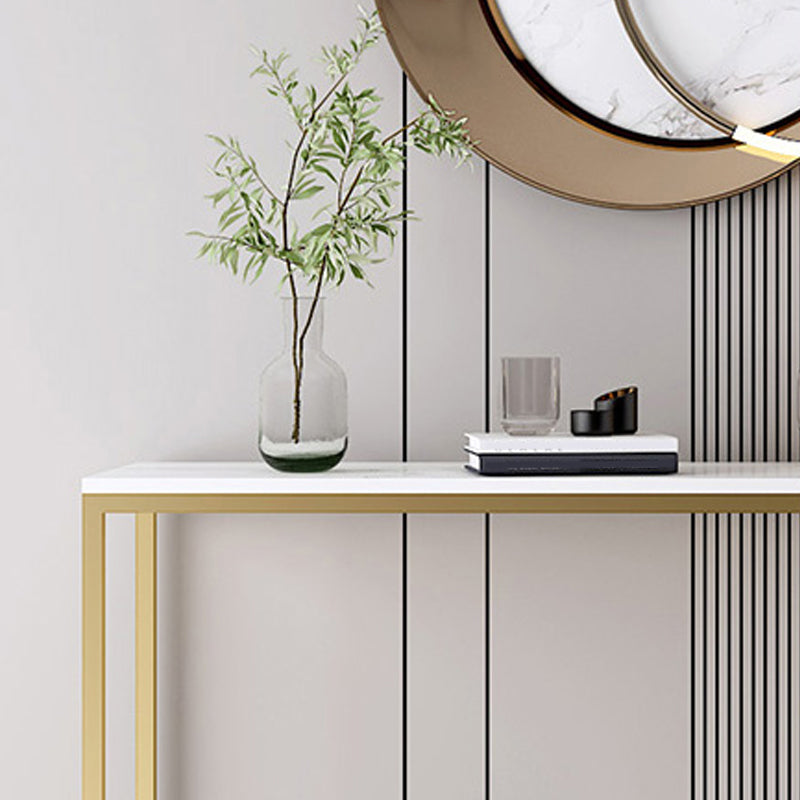 11.8 Inch Wide Console Table Rectangle Metal Contemporary End Table