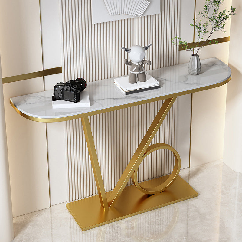Glam Slate Console Table 11.8 Inch Wide Stain Resistant Console